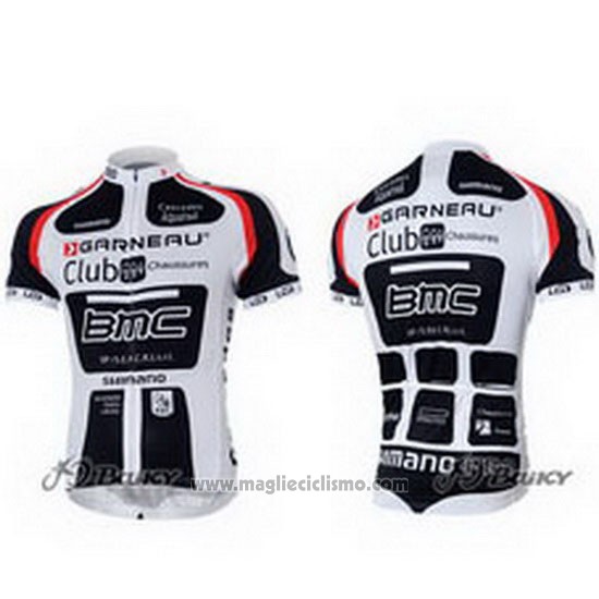2011 Abbigliamento Ciclismo BMC Bianco e Nero Manica Corta e Salopette